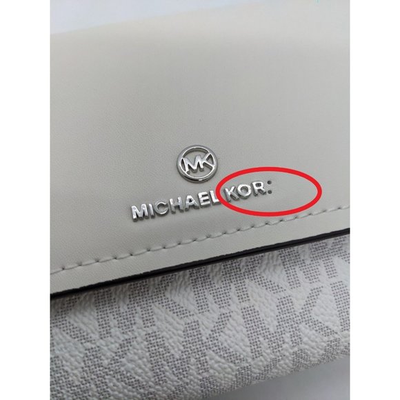 MICHAEL KORS Jet Set Signature logo faux-leather phone wallet wristlet- WHITE - Picture 9 of 9